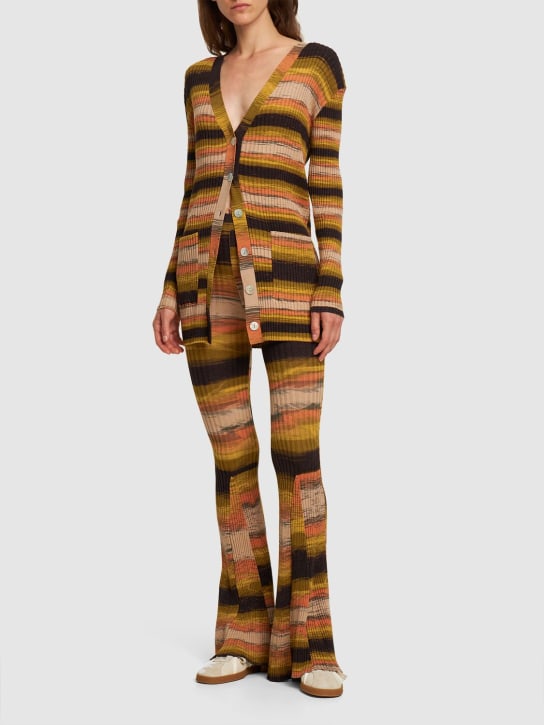 Live The Process: Cardigan en maille Mira - Orange/Rose - women_1 | Luisa Via Roma