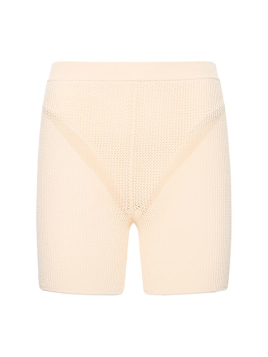 Live The Process: Nyx knitted high waist shorts - Beige - women_0 | Luisa Via Roma