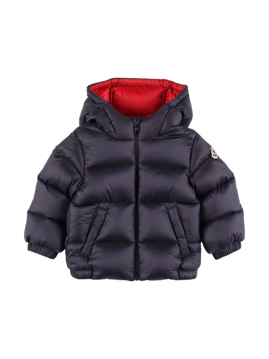 Moncler: New Macaire 다운 재킷 - 네이비 블루 - kids-boys_0 | Luisa Via Roma