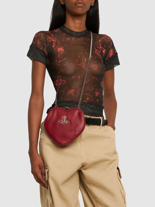 Vivienne Westwood: Belle Heart Frame faux leather bag - Red - women_1 | Luisa Via Roma