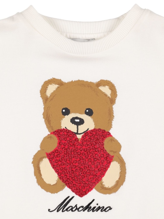 Moschino: T-shirt en jersey de coton imprimé - kids-girls_1 | Luisa Via Roma