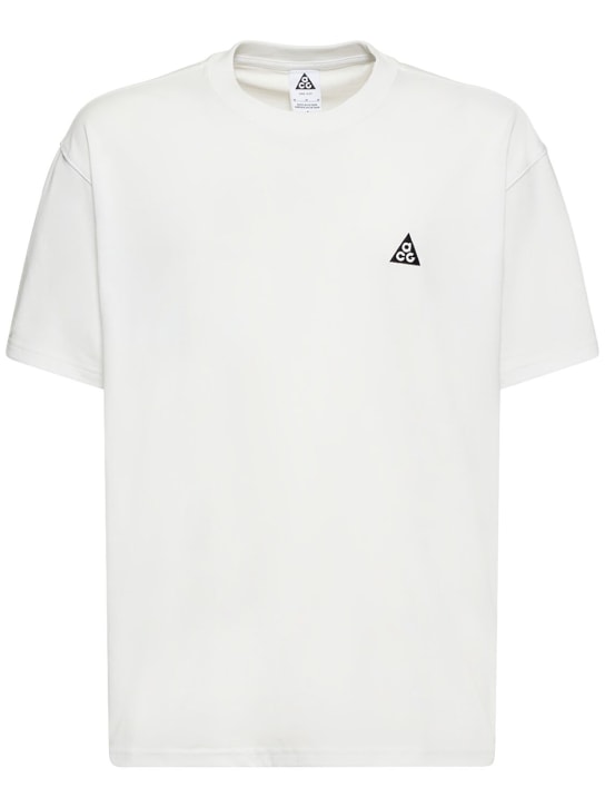 Nike: ACG cotton blend t-shirt - Summit White - men_0 | Luisa Via Roma