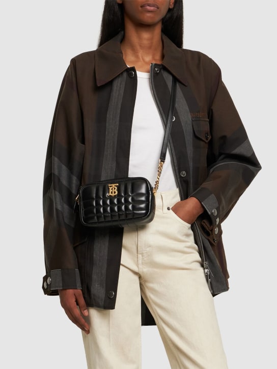 Burberry: Mini Lola quilted leather camera bag - Black - women_1 | Luisa Via Roma
