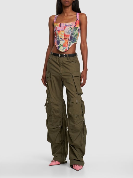 Miaou: Corset en nylon imprimé Campbell - Multicolore - women_1 | Luisa Via Roma