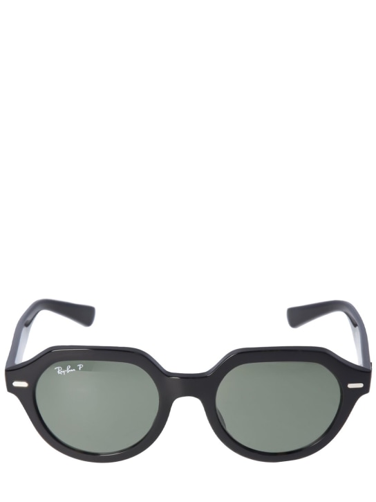 Ray-Ban: Gina round acetate sunglasses - Black/Green - men_0 | Luisa Via Roma