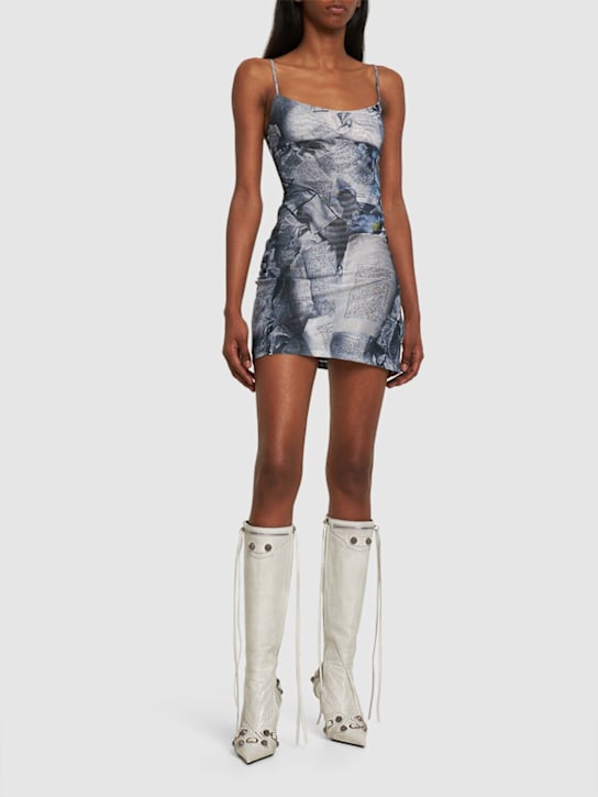 Miaou: Anya メッシュミニドレス - ブラック/ホワイト - women_1 | Luisa Via Roma