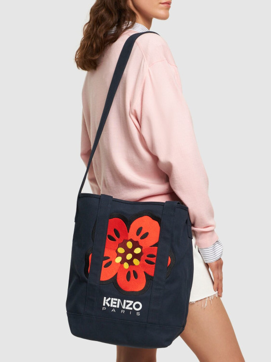 Kenzo Paris: Group Boke embroidered utility tote bag - Navy - women_1 | Luisa Via Roma
