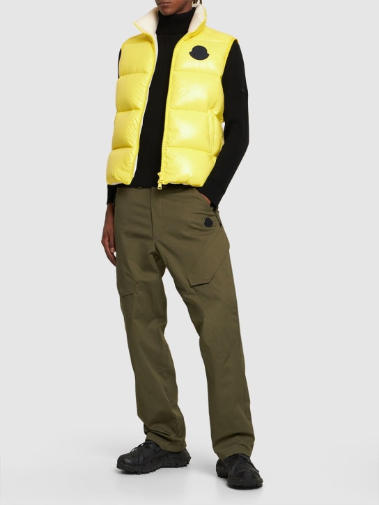 Moncler: Sumido nylon laquè down vest - Yellow - men_1 | Luisa Via Roma
