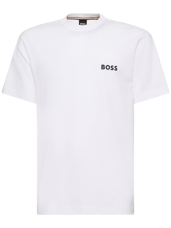 Tessin logo cotton t-shirt - Boss - Men | Luisaviaroma