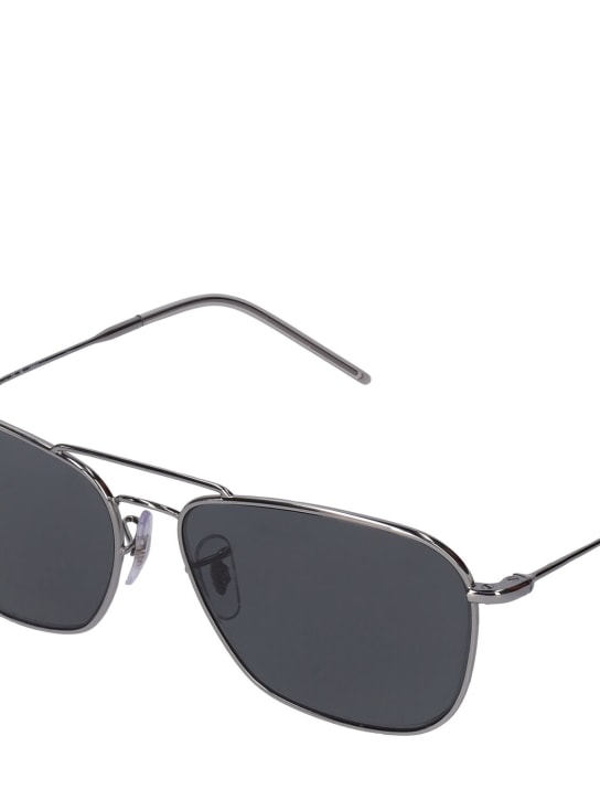 Ray-Ban: Caravan Reverse metal sunglasses - Silver/Grey - men_1 | Luisa Via Roma