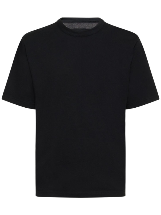 Heron Preston: T-shirt Ex-Ray in jersey di cotone riciclato - Nero - men_0 | Luisa Via Roma