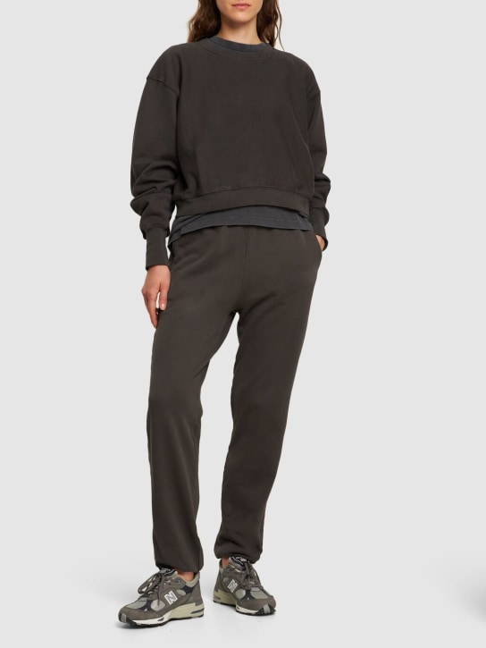 Cropped cotton sweatshirt - Thumbnail 2