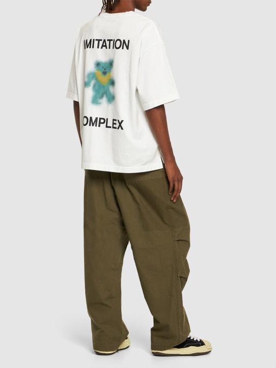Mihara Yasuhiro: T-shirt oversize in cotone con stampa - men_1 | Luisa Via Roma