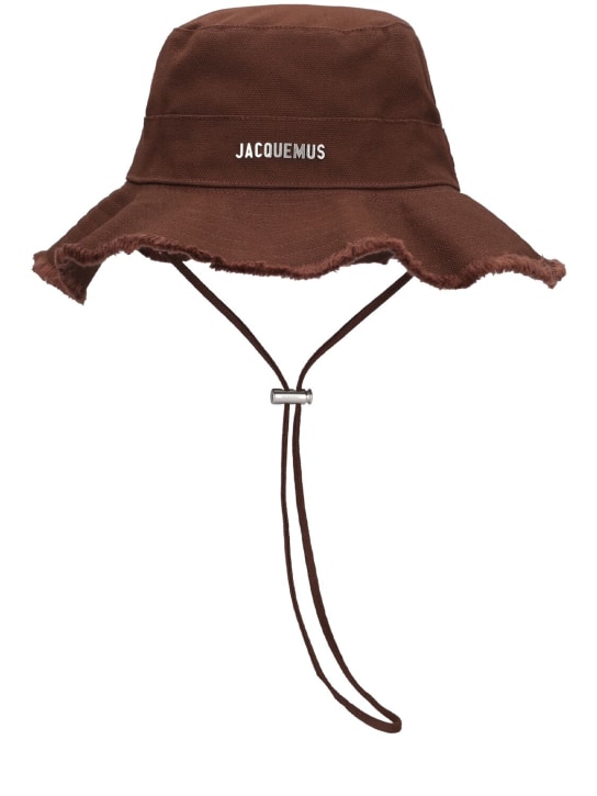 Jacquemus: Le Bob Artichaut hat - Brown - men_0 | Luisa Via Roma