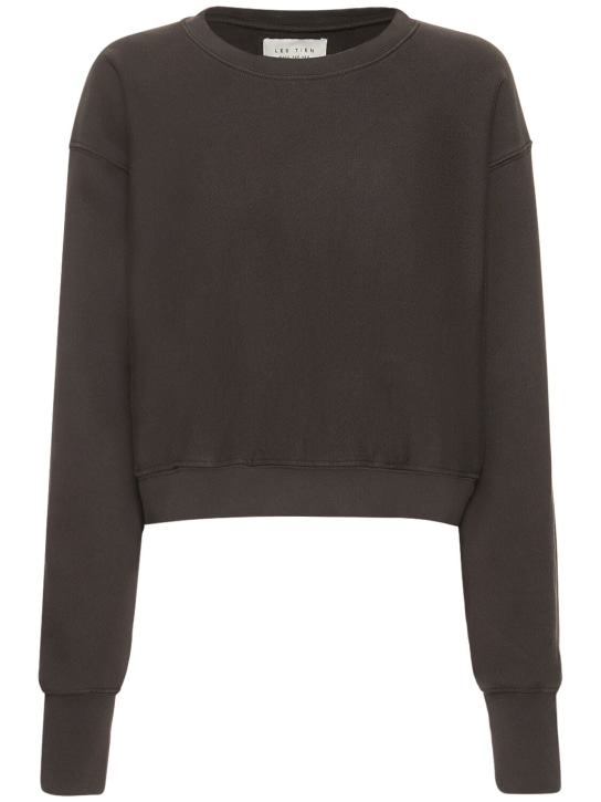 Cropped cotton sweatshirt - Les Tien - Women | Luisaviaroma