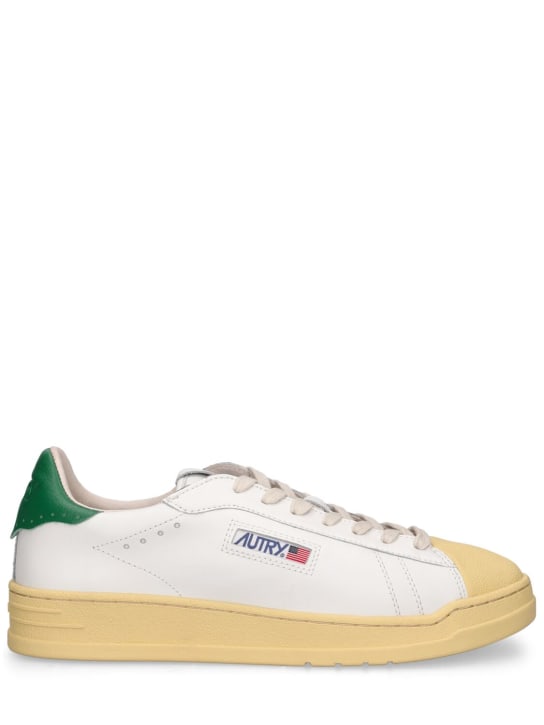 Autry: Bob Lutz low sneakers - White/Green - men_0 | Luisa Via Roma