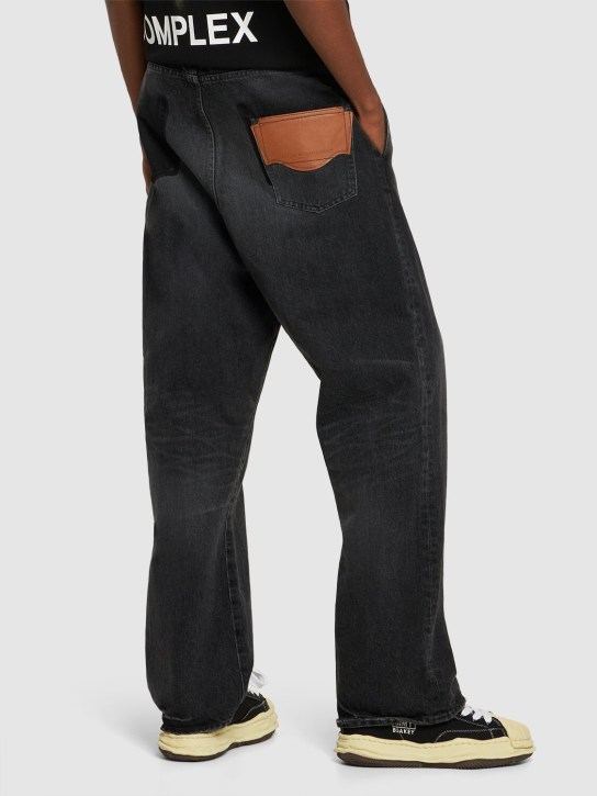 Mihara Yasuhiro: Pantaloni in denim di cotone / vita elasticizzata - men_2 | Luisa Via Roma