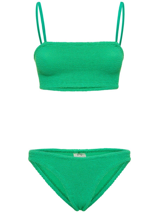 Hunza G: Gigi bikini set - Green - women_0 | Luisa Via Roma