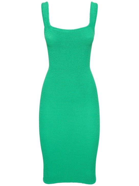 Hunza G: Sleeveless mini tank dress - Yeşil - women_0 | Luisa Via Roma