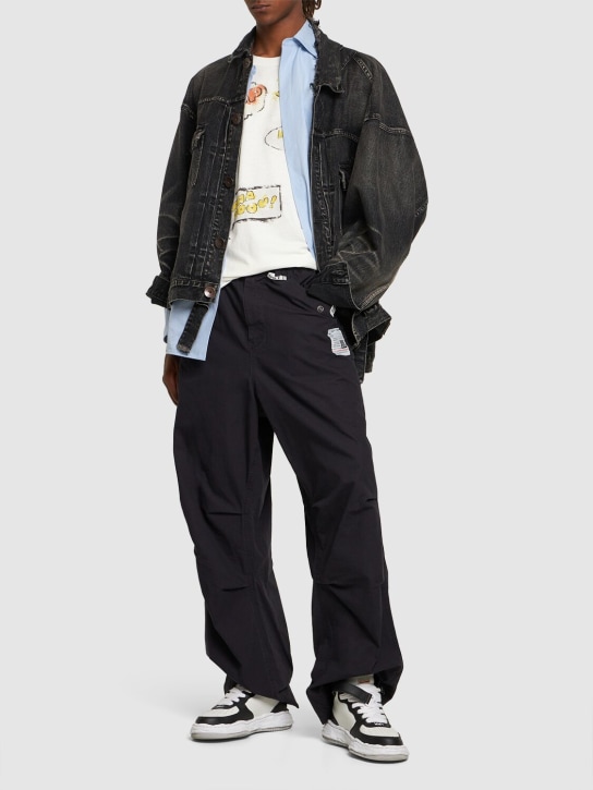 Mihara Yasuhiro: Ripstop military cotton pants - Navy - men_1 | Luisa Via Roma