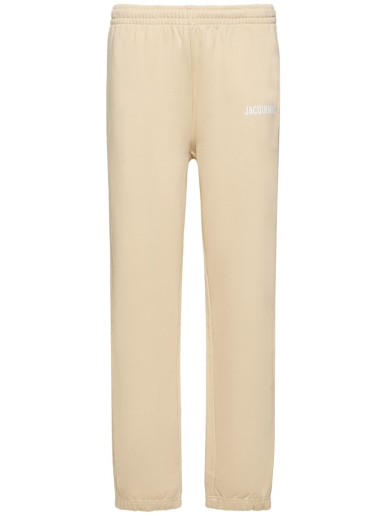 Jacquemus: Pantalones deportivos de algodón - Beige - men_0 | Luisa Via Roma