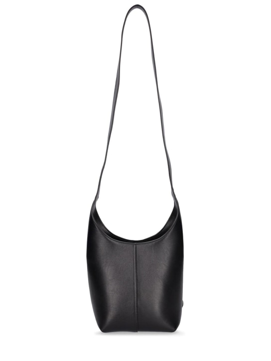 Michael Kors Collection: Mini Dede leather hobo bag - Black - women_0 | Luisa Via Roma