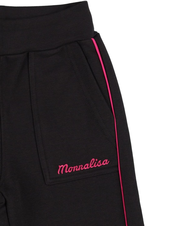 Monnalisa: 棉质运动裤 - 黑色 - kids-girls_1 | Luisa Via Roma
