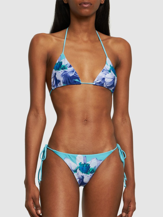 Miaou: Slip bikini Kauai stampati - Blu/Multi - women_1 | Luisa Via Roma