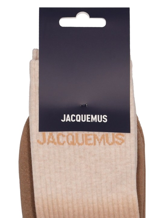 Jacquemus: Les Chaussettes Moisson socks - Beige - men_1 | Luisa Via Roma