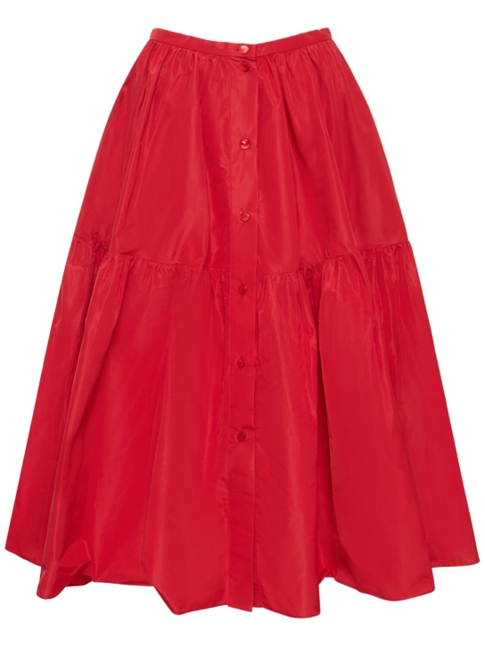Patou: Faille midi skirt w/ buttons - Red - women_0 | Luisa Via Roma