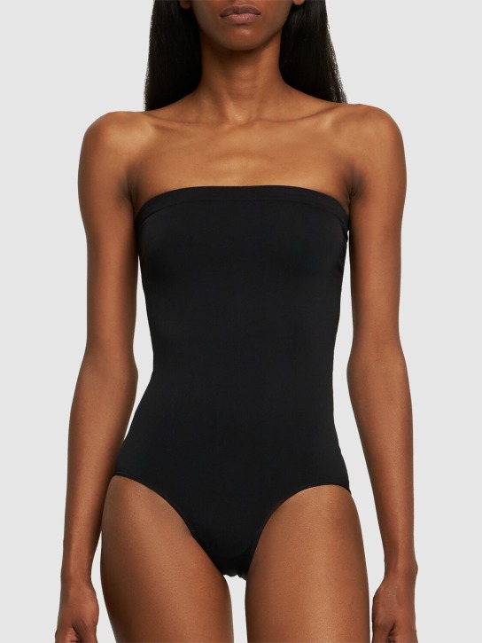 Prism Squared: Energized strapless bodysuit - Black - women_1 | Luisa Via Roma