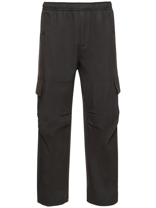 Moncler: Soft cotton canvas pants - Black - men_0 | Luisa Via Roma