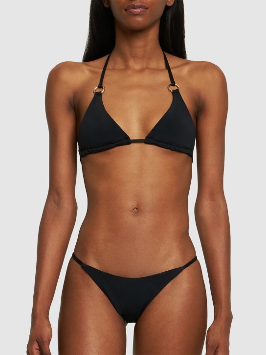 Louisa Ballou: Top de bikini triangular - Negro - women_1 | Luisa Via Roma