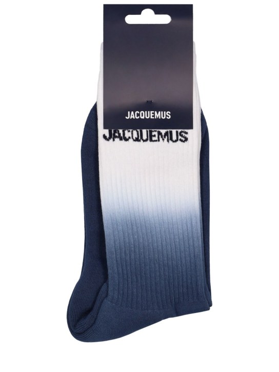 Jacquemus: Calcetines Les Chaussettes Moisson - Azul Marino - men_0 | Luisa Via Roma