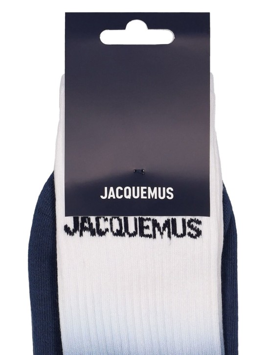 Jacquemus: Calcetines Les Chaussettes Moisson - Azul Marino - men_1 | Luisa Via Roma