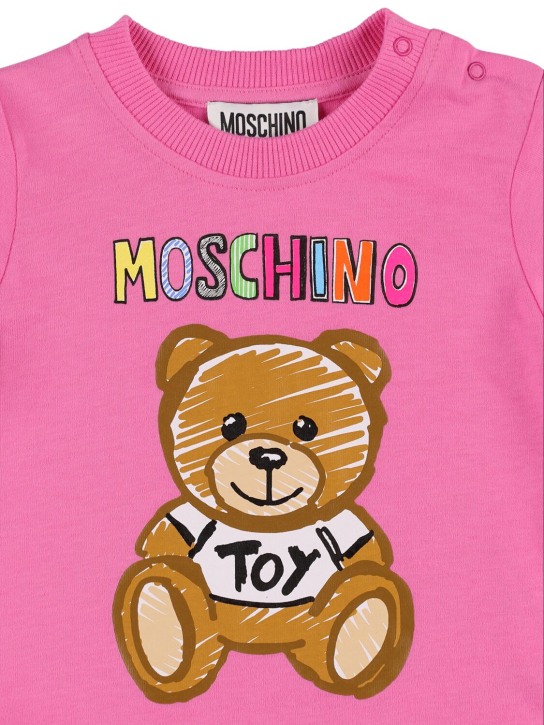 Moschino: Printed cotton jersey t-shirt - kids-girls_1 | Luisa Via Roma
