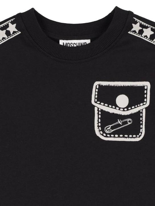 Moschino: Bedrucktes T-Shirt aus Baumwolljersey - kids-boys_1 | Luisa Via Roma