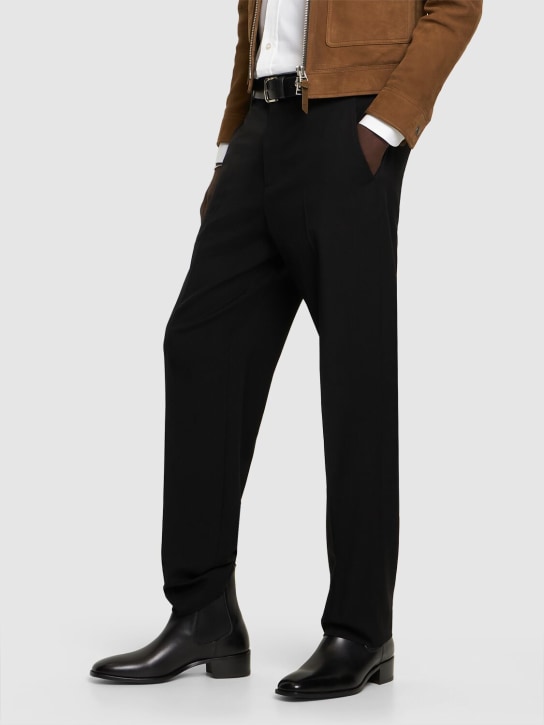 Tom Ford: 40mm hohe Stiefeletten aus Leder - Schwarz - men_1 | Luisa Via Roma