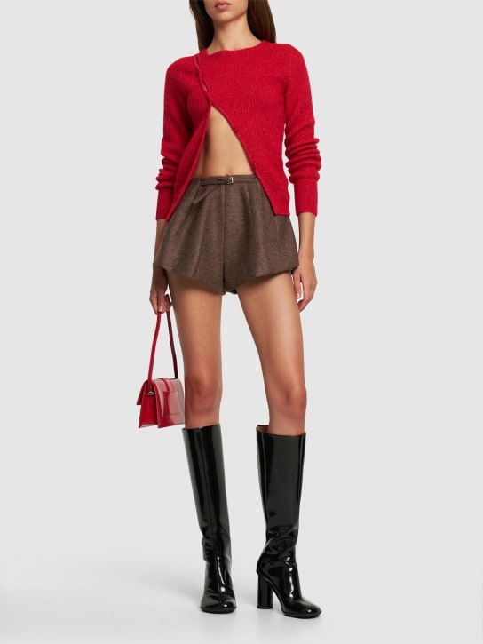 Jacquemus: La Maille Pau wool blend sweater - Red - women_1 | Luisa Via Roma