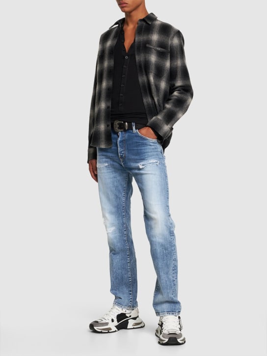 Dsquared2: 642 fit cotton denim jeans - men_1 | Luisa Via Roma