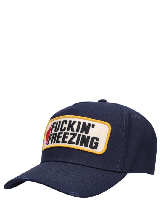Dsquared2: Fucking Freezing gabardine cap - men_2 | Luisa Via Roma