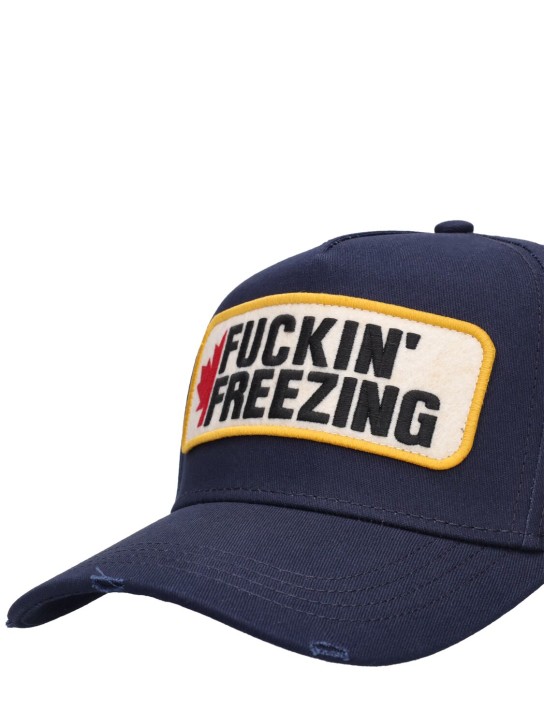 Dsquared2: Fucking Freezing gabardine cap - men_3 | Luisa Via Roma