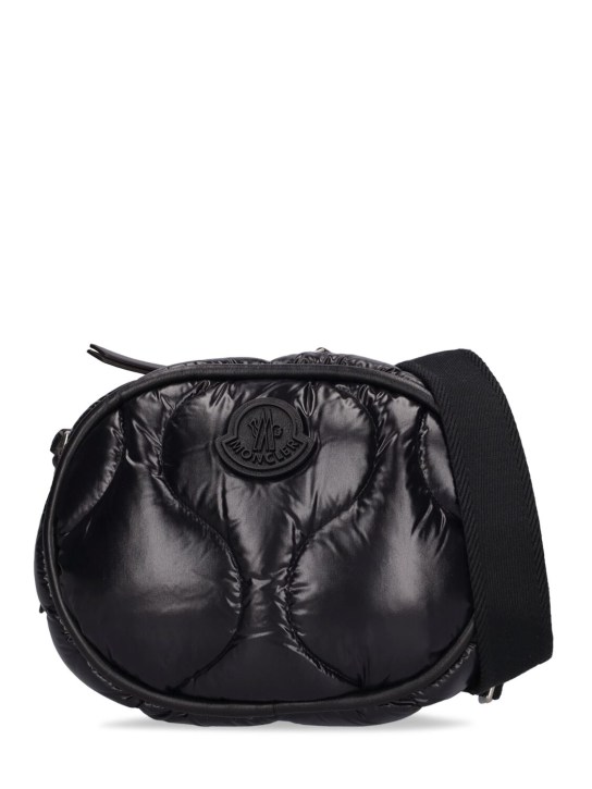 Moncler: Delilah quilted nylon crossbody bag - Siyah - women_0 | Luisa Via Roma