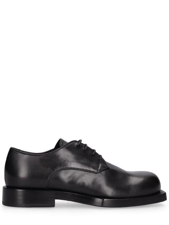 Mattia Capezzani: Chaussures à lacets en cuir Gaucho - Noir - men_0 | Luisa Via Roma