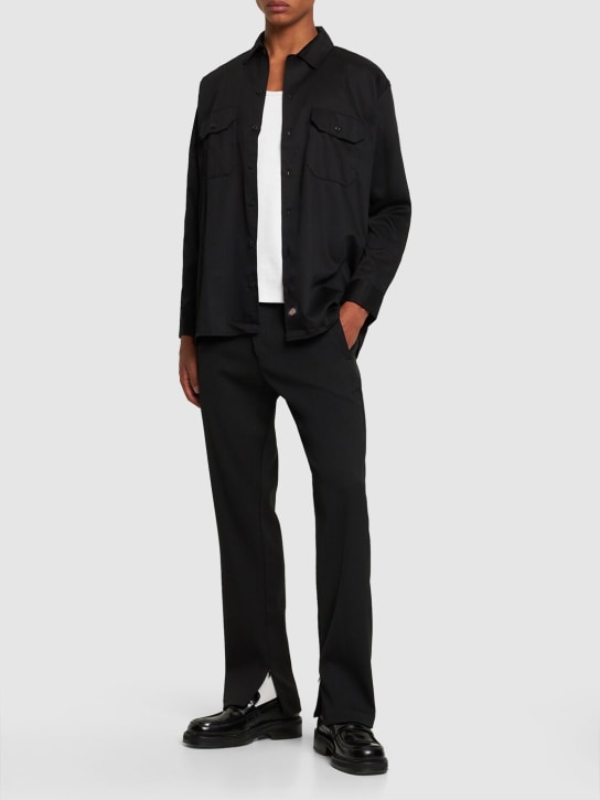 Represent: Tailored wool blend pants - Black - men_1 | Luisa Via Roma