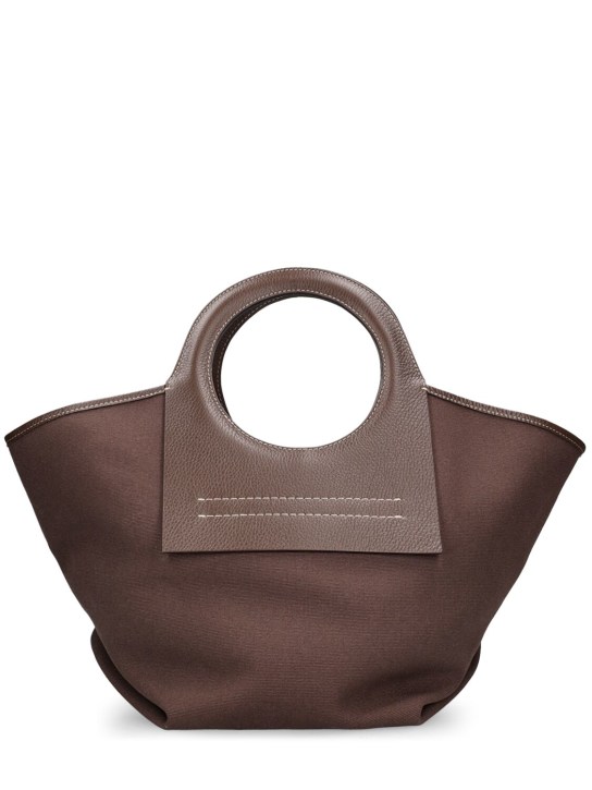 HEREU Cala S Canvas & Leather Tote Bag