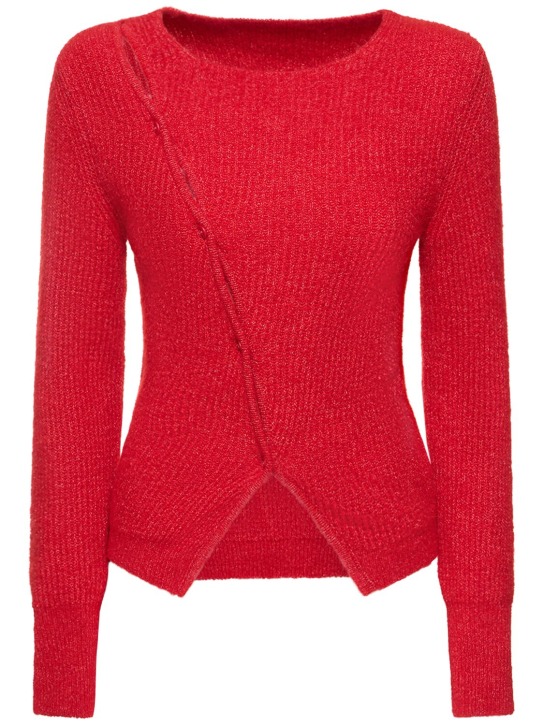 Jacquemus: La Maille Pau wool blend sweater - Red - women_0 | Luisa Via Roma