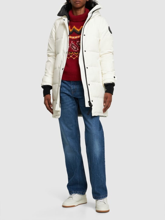 Canada Goose: Parka imbottito Shelburne - Bianco - women_1 | Luisa Via Roma