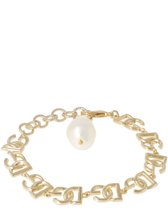 Dolce&Gabbana: Multi DG chain bracelet - Altın/Gümüş - women_0 | Luisa Via Roma