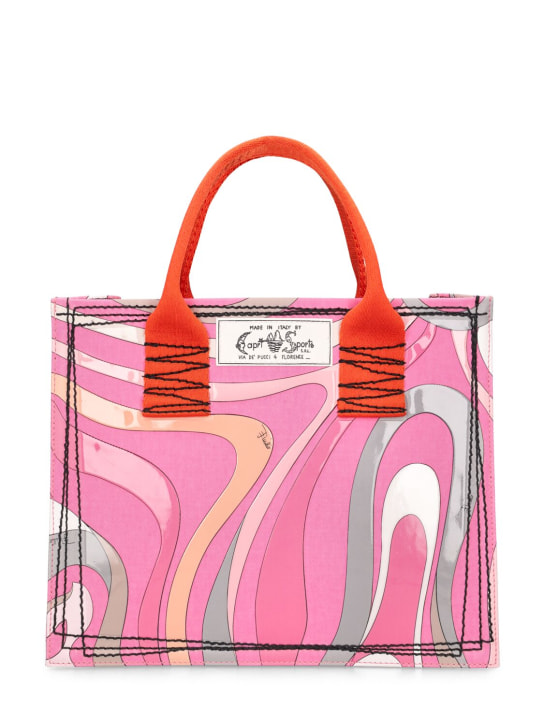 Pucci: Small 3D print denim tote bag - Pink - women_0 | Luisa Via Roma